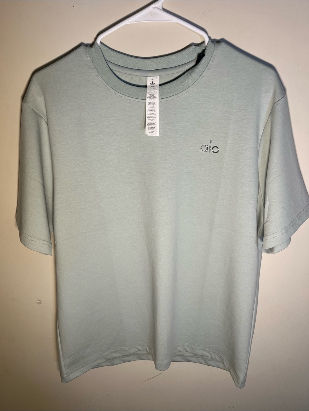 ALO Yoga Men’s Crewneck T-Shirt in Sage Green